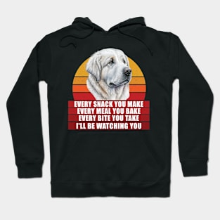 Great Pyrenees dog I'll Be Watching You Dog Owners Vintage Hoodie